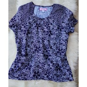 Koi floral scrub top medium